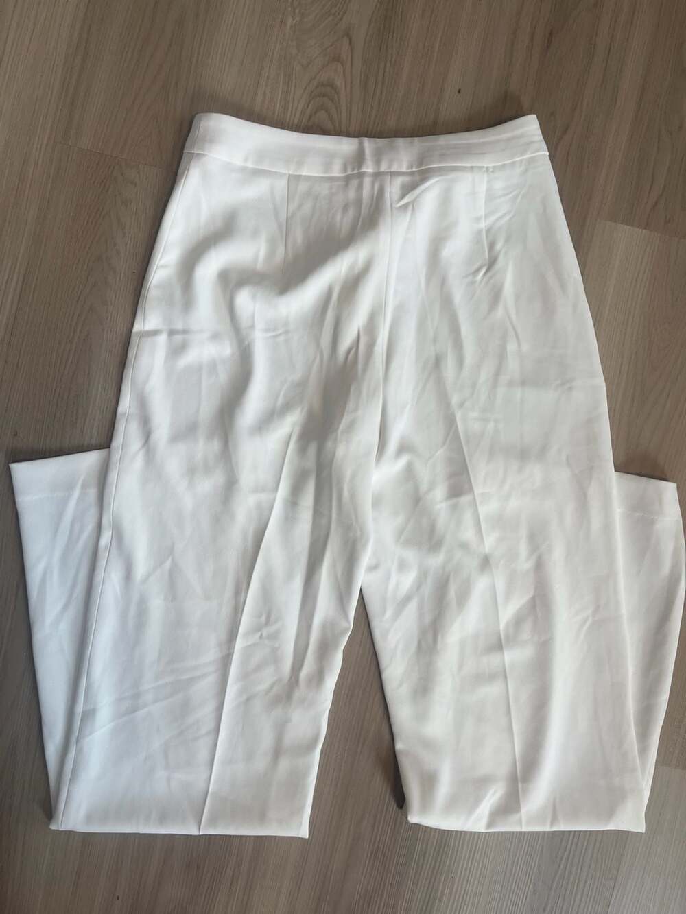 H&M Women's White Wide Leg Trousers Pants - Picture 6 of 6
